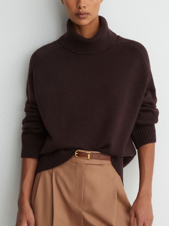 Reiss Sweaters - Reiss Eliza roll neck sweater jumper chocolate brown NWT
